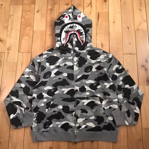 NFS限定 BAPE camo シャーク パーカー Mサイズ shark full zip hoodie a bathing ape エイプ ベイプ アベイシングエイプ 迷彩 NIGO i276