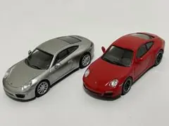 京商 1/64 ポルシェ911 カレラS 銀 ポルシェ 911 カレラGTS 赤