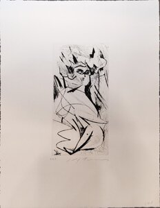 『池田満寿夫 オリジナル 銅版画』直筆サイン入