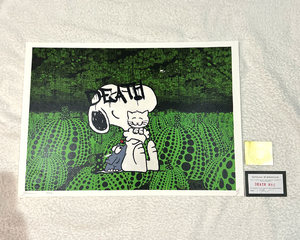 DEATH NYC スヌーピー SNOOPY 草間彌生 かぼちゃ 南瓜 世界限定100枚 ポップアート PEANUTS アートポスター 現代アート KAWS Banksy