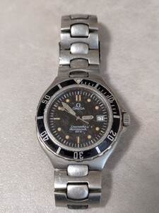 【稼働品】OMEGA オメガ SeaMaster シーマスター 200ｍ プレボンド ブラック クオーツ 腕時計 メンズ デイト クォーツ