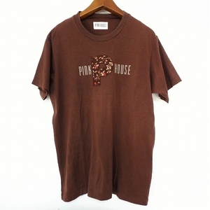 #snc ピンクハウス PINKHOUSE カットソー 茶 半袖 柄 レディース [918435]