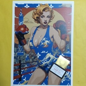 DEATH NYC 世界限定100枚 アートポスター　Marilyn Monroe マリリンモンロー　Boxing　浮世絵 ルイヴィトン バンクシー Banksy 現代アート