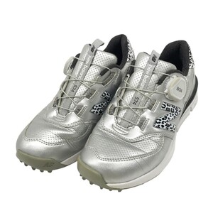 NEW BALANCE GOLF ニューバランス WGBS574 スパイクレス ゴルフシューズ レオパード柄 シルバー系 22.5 [240101361853] ゴルフウェア