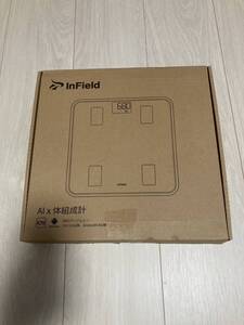 【１円オークション】体重計 AI×体組成計【プロスポーツチームにも導入】 スマホ連動 体組成計 INFIELD ホワイト　BYK0822