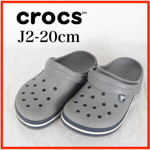 MK9128*crocs*クロックス*ジュニアサンダル*J2-20cm*グレー