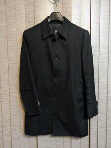 バーバリー ブラック レーベル Burberry Black Label ステンカラー コート 黒 ハーフ コットン ホースマーク Mサイズ メンズ