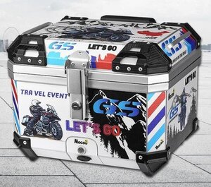 新品★ 品質保証■リアボックス 45L ブラック トップケース 大容量 ツーリング バックレスト装備 持ち運び可能