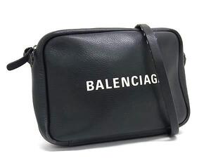 1円 BALENCIAGA バレンシアガ エブリデイ レザー ショルダーバッグ ポシェット 肩掛け 斜め掛けかばん ブラック系×ホワイト系 BM4838