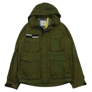 MONCLER モンクレール E109U4100450 JACKET フラグメントデザイン バックロゴ 刺繍 ミリタリー フィールド ジャケット 2【中古】