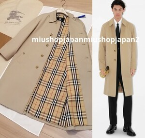 本物上質●　バーバリーロンドン　 BURBERRY　LONDON　 バーバリー ステンカラーコート ベージュ ノバチェック コート　M L 46