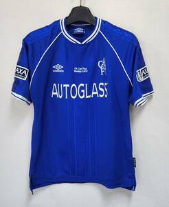 99-00 チェルシーCFC Chelsea(H)#25 ゾラ ZOLA 半袖 UMBRO正規 FA Cup仕様 M