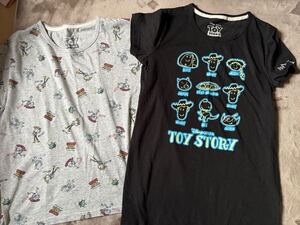 送料込)TOY STORY トイストーリー 半袖Tシャツ2枚セット、Mサイズ