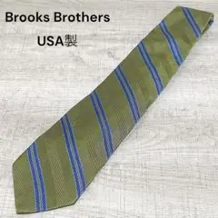 BROOKS BROTHERS MAKERS ストライプ モスグリーン