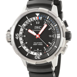 IWC アクアタイマー ディープ スリー IW355701 黒 バー セーフダイブシステム付きベゼル 自動巻き