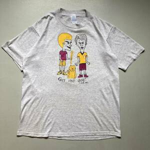 90s beavis and butt-head parody? T-shirt 90年代 ビーバスアンドバットヘッド パロディ キャラクターTシャツ Tee