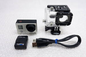 ◆ジャンク品◆GoPro HERO3 防水ハウジング付き◆通電/録画OK