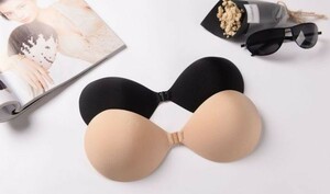 バストアップブラ 約３ｃｍ 激盛り シ 肩紐なし 盛りブラ 育乳ブラ 貧乳 3サイズ ベージュ Ｃカップ