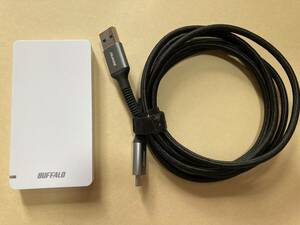 バッファロー BUFFALO USB3.2Gen2 ポータブルSSD 480GB SSD-PGM480U3-W/N