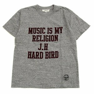 HARD BIRD ハードバード 両面フロッキープリント ポケット Tシャツ 38 グレー