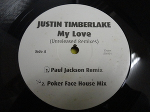 Justin Timberlake - My Love (Unreleased Remixes) レア 音源 12 PROMO HOUSE ELECTRO Paul Jackson / Poker Face / Linus Love 等