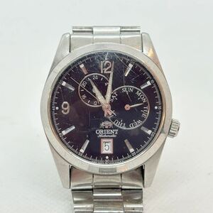 ORIENT オリエント 黒文字盤 AUTOMATIC 自動巻き 腕時計 ET07-C1-C 稼動品 デイデイト 