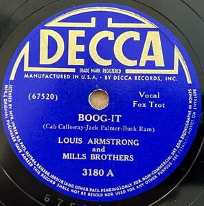 【S】LOUIS ARMSTRONG AND MILLS BROTHERS DECCA Boog-It/ Cherry