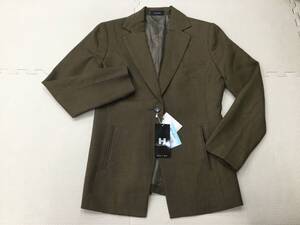 0022-513D 新品【HINUCK】オフィスウェア ジャケット サイズ 15号 /茶系/ハイナック/事務服/OL/受付/制服/ブレザー/大きめサイズ