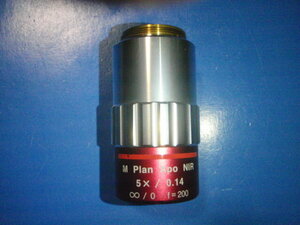 LENS-M1-2　Mitututoyo無限補正対物レンズ　 M Plan Apo NIR 5x /0.14 ∞/0　ｆ＝200