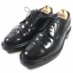 美品▼ALDEN オールデン 9751 フルブローブ ウィングチップ コードバン レザーシューズ ブラック 6.5 USA製 メンズ ビジネス◎