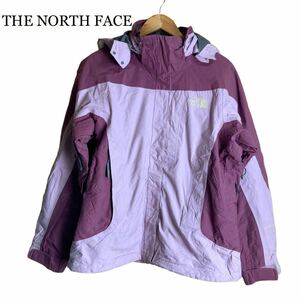 THE NORTH FACE ザノースフェイス　マウンテンパーカー ナイロンジャケット HYVENT M フード取り外し可能　紫　パープル　M