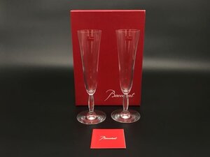 Baccarat バカラ オンド シャンパンフルートペア クリスタル Φ約55mm×H約230mm 化粧箱・冊子あり