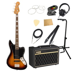 エレキベース 入門セット スクワイヤー Classic Vibe Jaguar Bass LRL 3TS VOXアンプ付き 10点セット Squier ベース 初心者セット