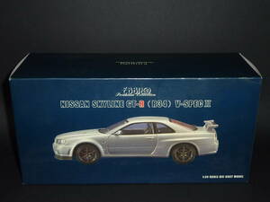 エブロ EBBRO NISSAN SKYLINE GT-R R34 V-SPECⅡ 1/24 銀シルバー 日産 スカイライン BNR34 V-Spec ニスモ nismo