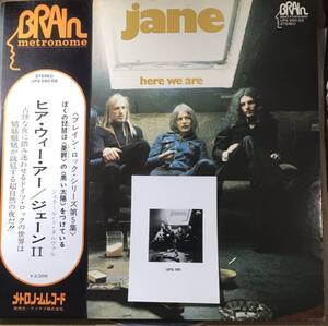 見本盤 宣材写真 帯付 ジェーンII ヒア・ウィー・アー BRAIN メトロノーム UPS-590