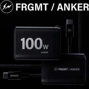 レシート付属【新品未開封 FRGMT / ANKER Prime Wall Charger 100W 3 ports GaN FRAGMENT Edition】 フラグメント 急速充電器 hf藤原ヒロシ