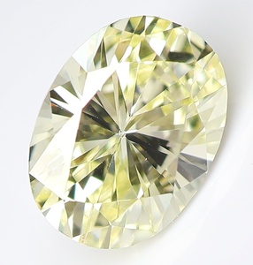 【100円～】VS1！0.479ct 天然ダイヤ Light Yellow (ナチュラルカラー) OV