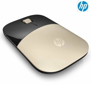 HP ワイヤレスマウス 無線 薄型 小型 BlueLED マウス 無線マウス 青色LED光学 軽量 1200dpi PC MacBook Mac Windows Z3700 ゴールド