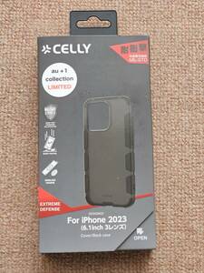 CELCY ISiPhone 15 Pro用 EXTREME DEFENSE 耐衝撃ハイブリッドカバー／クリアブラック　R23J034K 未開封