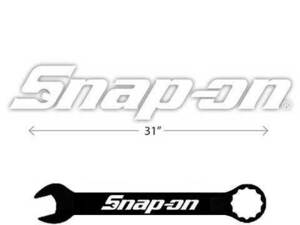 Snap-on（スナップオン）ロゴステッカー,抜き文字.ホワイトL特大