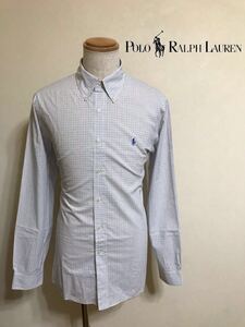 【美品】 Polo Ralph Lauren ポロ ラルフローレン ボタンダウン シャツ トップス サイズ16 長袖 チェック柄 175/96A 712573857001