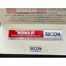 【未使用】セコム SECOM ステッカー INSURED BY シール 純正 損害保険 自動車 現場急行サービス 安心と安全