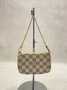 LOUIS VUITTON◆ミニ・ポシェット・アクセソワール_ダミエ・アズール_WHT/PVC/ホワイト/N58010