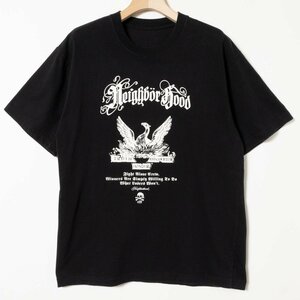 メール便○ NEIGHBORHOOD ネイバーフッド Tシャツ ブラック 黒 プリント FREE トップス 定番 デイリー ベーシック 半袖 着まわし 00’s