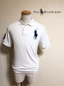 Polo Ralph Lauren ポロ ラルフローレン ビッグポニー 鹿の子 ポロシャツ トップス ジュニアサイズ XL (18-20) 半袖 白