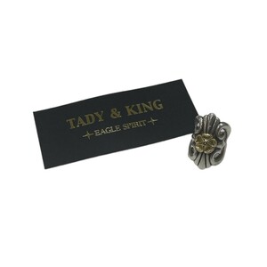 θ TADY＆KING/タディアンドキング リング フラワーモチーフ 内周約4.7㎝ 直径約1.5㎝ ゴールド K18 silver 指輪 本体のみ S06797979885