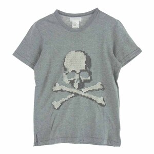 mastermind JAPAN マスターマインドジャパン 10AW MX-TS34-016 evermore期 スカル編み込み フロント刺繍 クルーネック Tシャツ【中古】