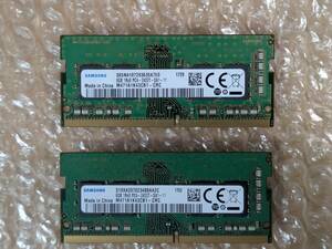 【送料無料】SAMSUNG 1Rx8 PC4-2400T-SA1-11 M471A1K43CB1-CRC 2枚組 計16G③