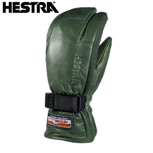 牛革スキーグローブ【HESTRAヘストラ/33882/ 3-FINGER GTX FULL LEATHER/860フォレスト/5サイズ(日本XSサイズ相当)】MTR