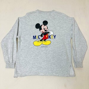 CELEBRATING of MICKEY　ミッキーマウス　プリント　スウェット トレーナー　グレー　コピーライト有